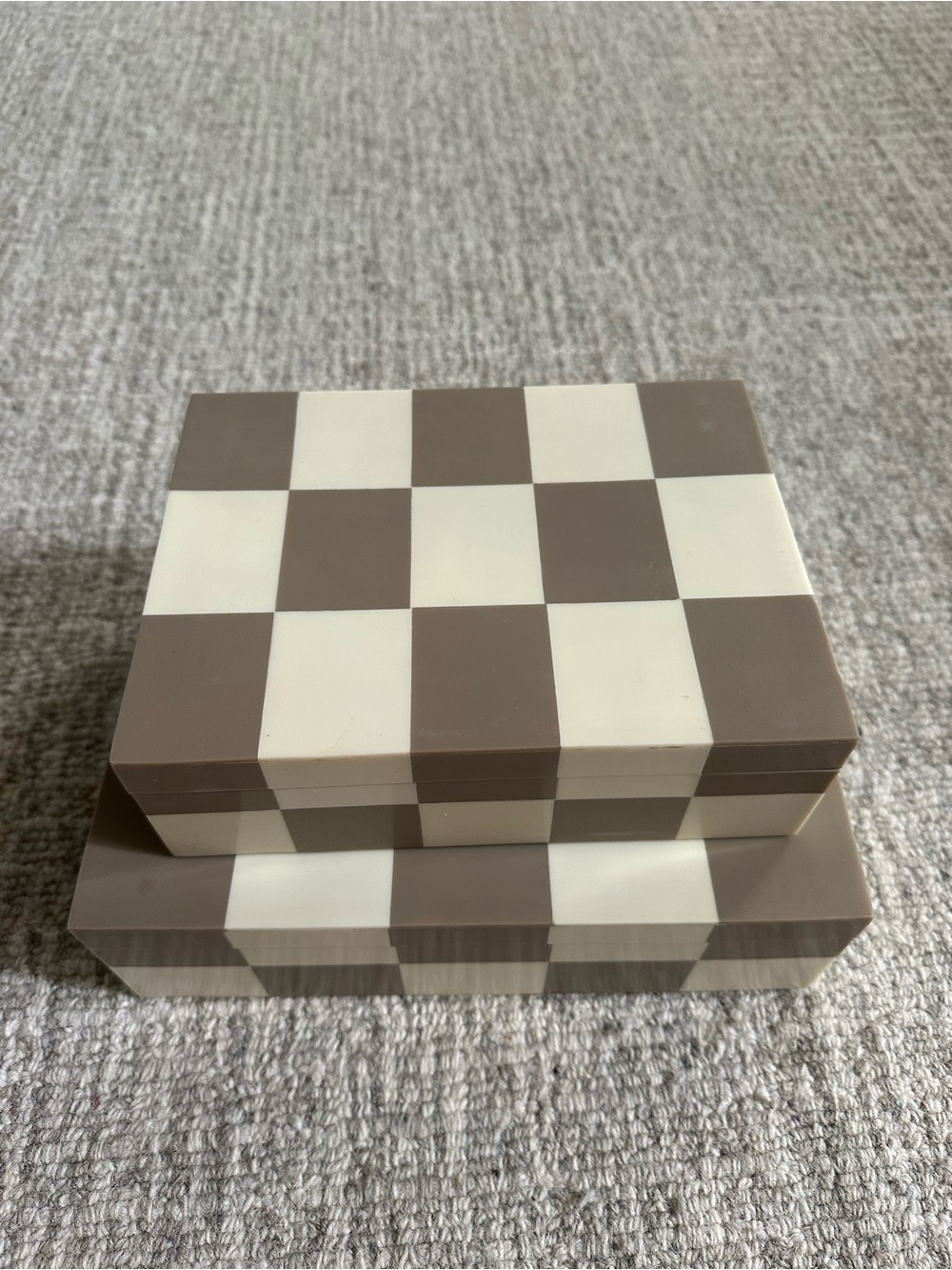 Neutral Checkerboard Acrylic Box Set from At Home